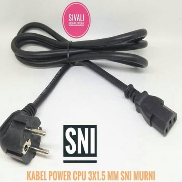 KABEL POWER CPU 3 X 1.5MM MURNI STANDARD SNI