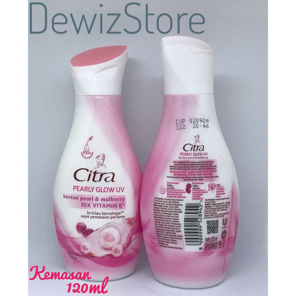 CITRA HAND AND BODY LOTION PEARLY GLOW UV - 120ML