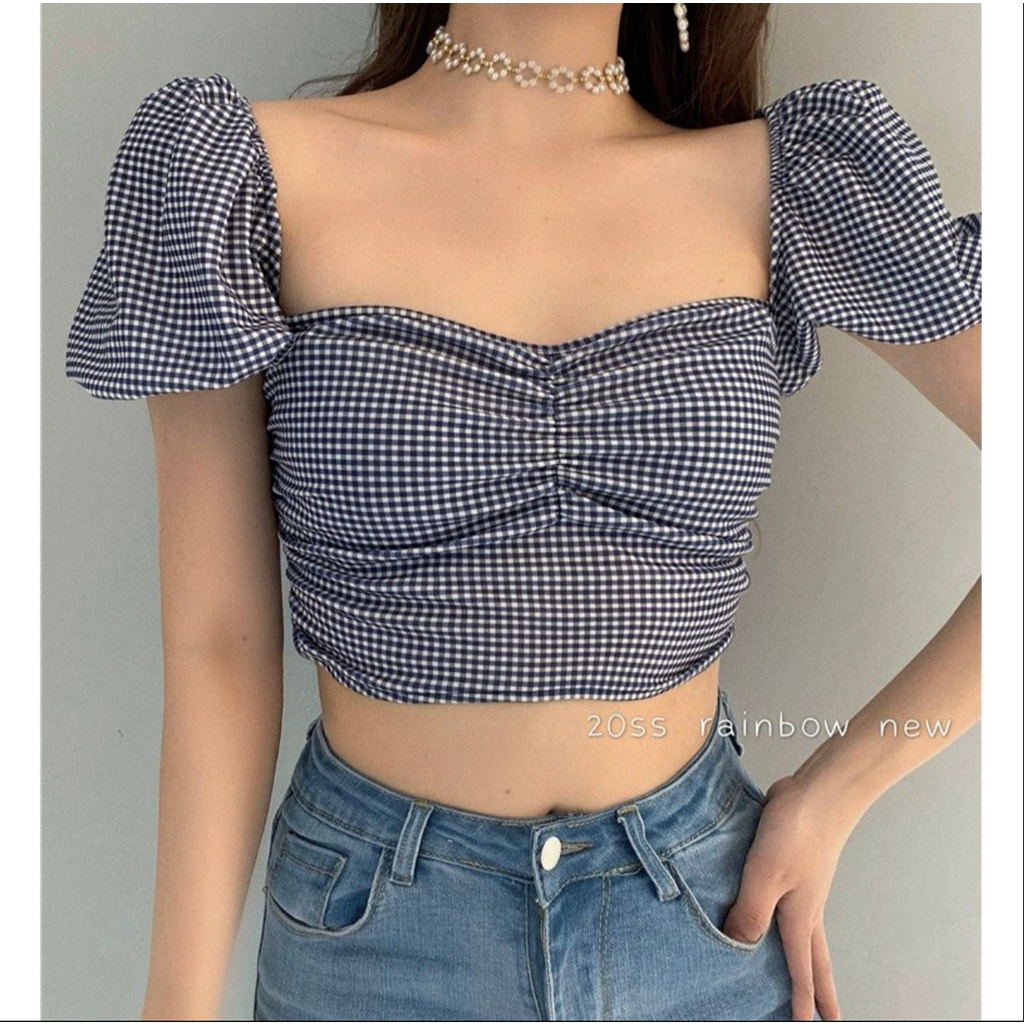 (COD) OH Fashion Sabrina Blouse Crop Top #2643