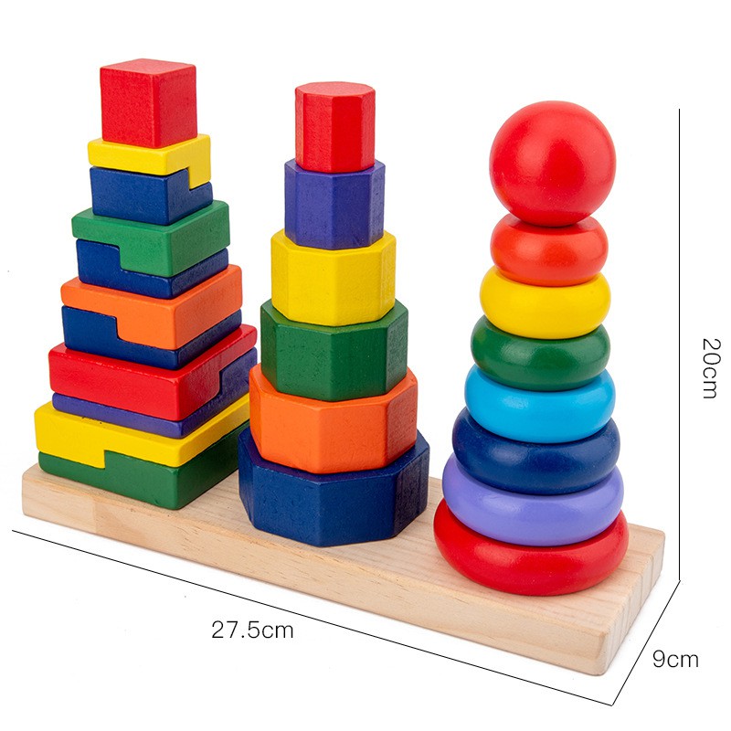 TweedyToys - Rainbow Block 3 Set / Mainan Blok Pelangi 3 Set