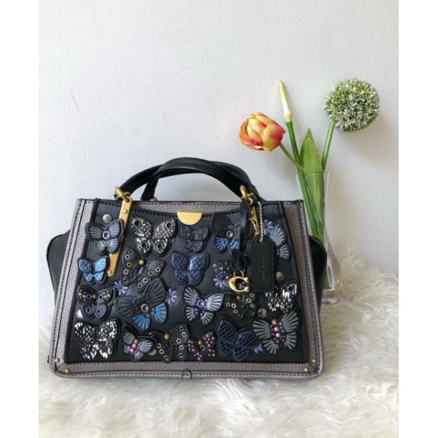 Coach Dreamer Butterfly applique hand bag