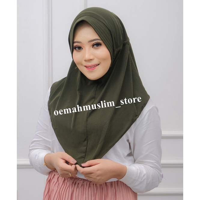 Jilbab/hijab instan serut Jokowi/serut polos/ hijab simpel pet amtem/ serut tali polos Khimar pet