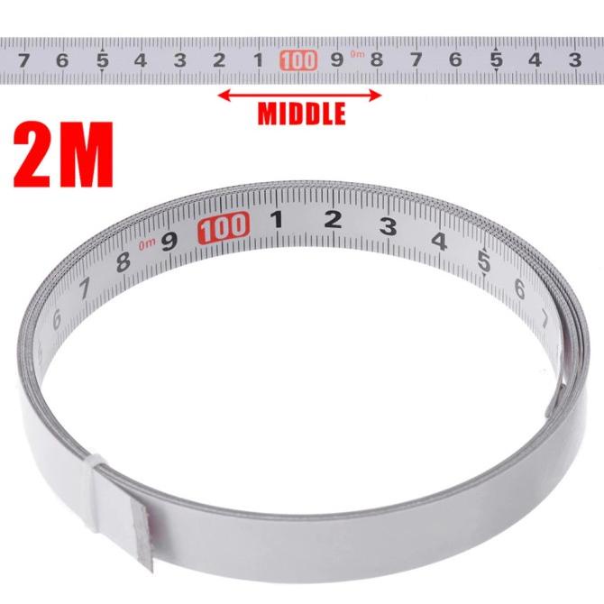 

ASLI Meteran Tempel Meja Adhesive Scale Bar Steel Ruler Panjang 2 Meter