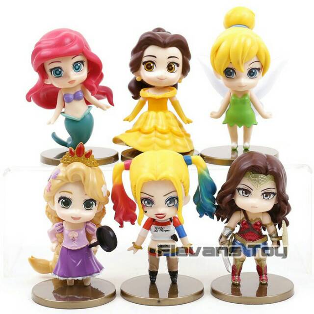 Princess cosbaby figure wonder woman harley quin set 6 bh