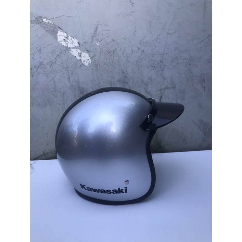 Helm Retro Kawasaki W175 Silver