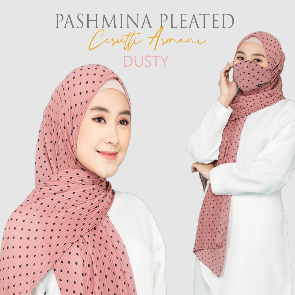 Pashmina Plisket Polkadot Ceruti babydoll