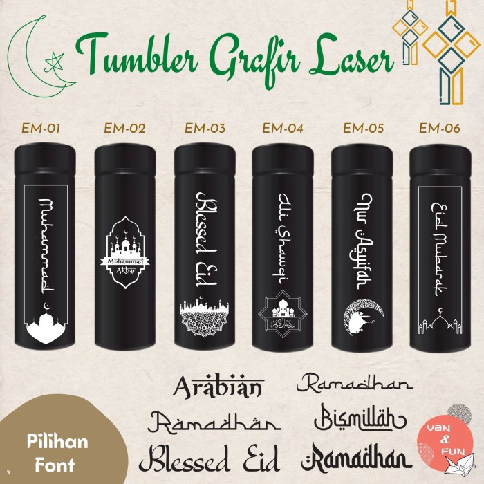 

Kado Lebaran / Parsel Ramadan / Hampers Idul Fitri Unik / Tumbler LED - Non LED Grafir