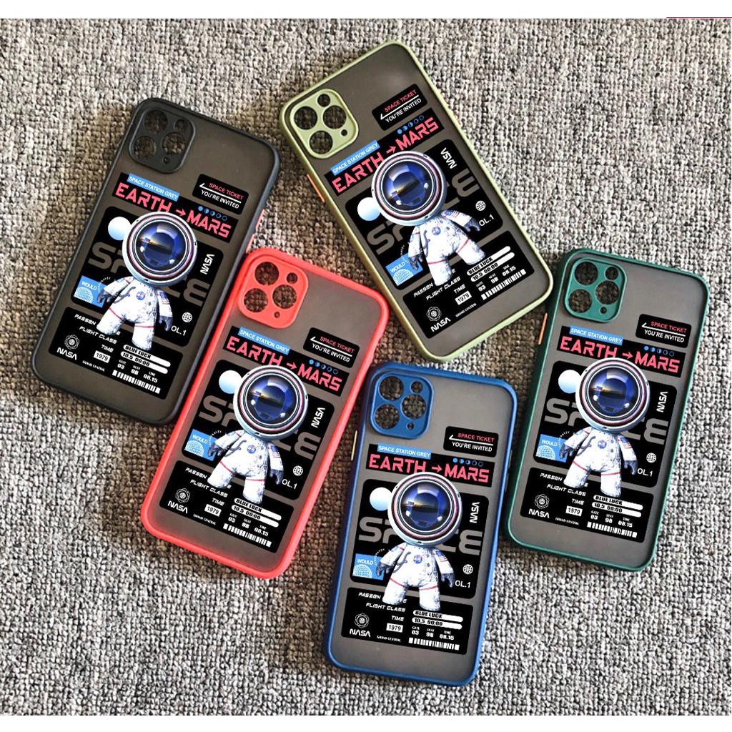 PRINTING HYBRID Astronaut case oppo a76 a96 4g a16k a16e