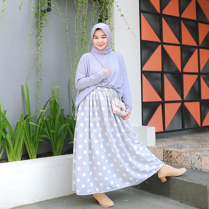 KAI SKIRT / POLKADOT SKIRT / LONG SKIRT / MAXI SKIRT