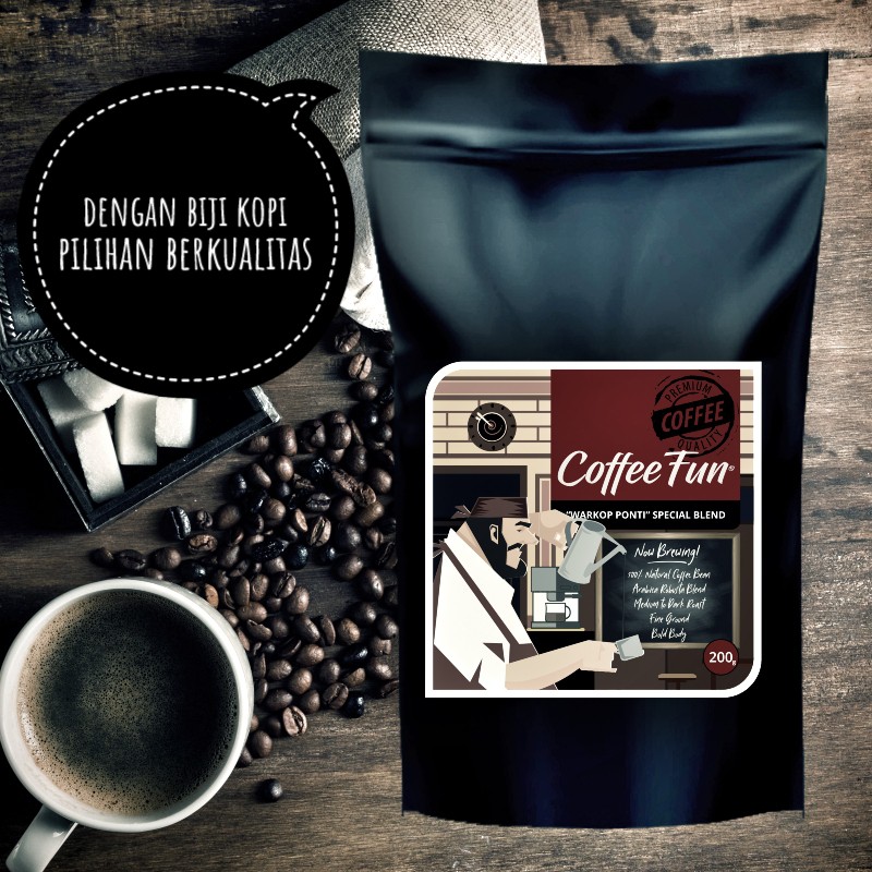 

(200g) Kopi Bubuk CoffeeFun "Warkop Ponti" Special Blend (200g)