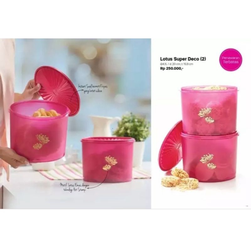 super deco lotus tupperware / deco lotus tupperware/ toples lotus toples tupperware / toples lebaran