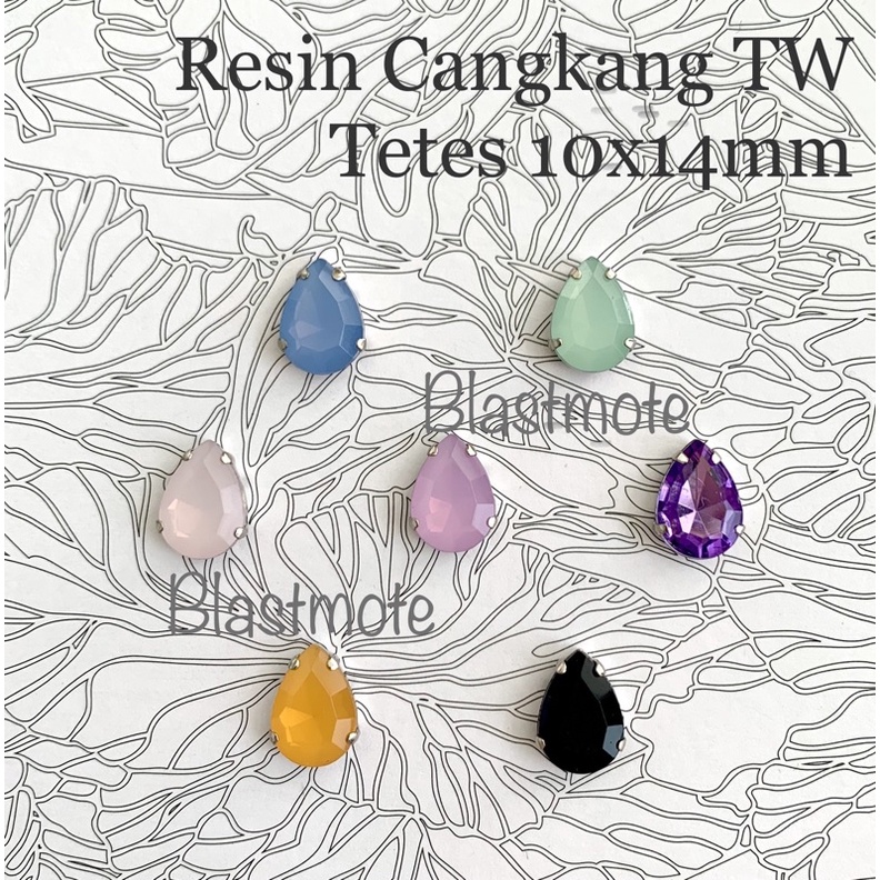 Payet Resin Cangkang TW Tetes 10x14mm