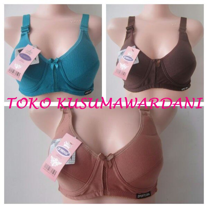 Queenie Jumbo  Pakaian Dalam Sport Bra / BH Wanita Tanpa 