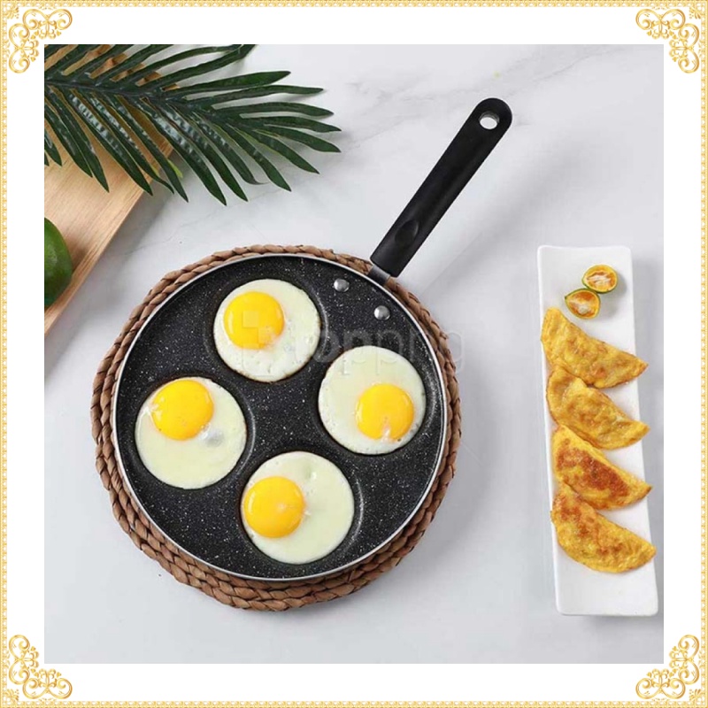 Teflon Panci Telur Omelet Egg Fyring Pan Non-stick 4 Holes - TW-376