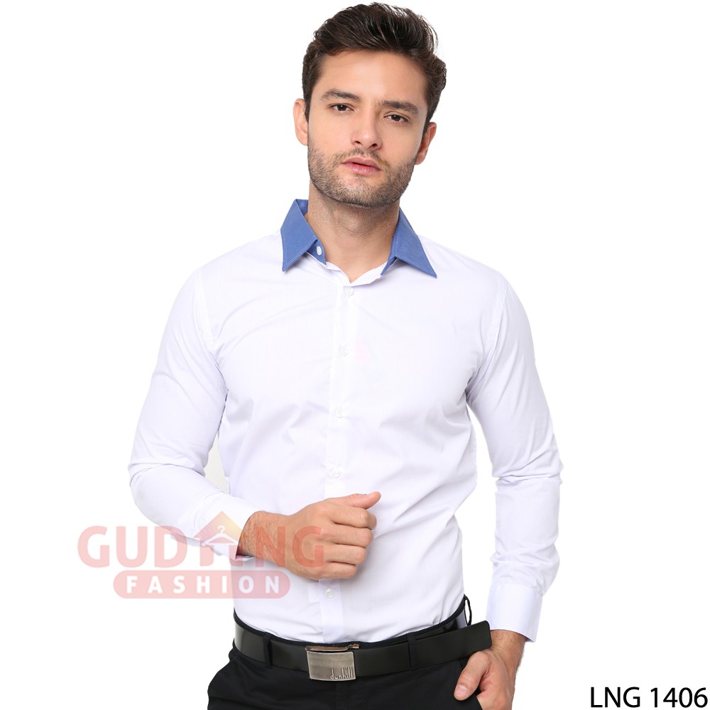 Kemeja Formal Pria Slim Fit Simple Elegant - Banyak Pilihan Warna LNG (COMB)