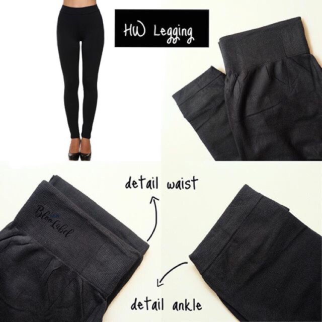 Legging HW Import Polos Dewasa Max BB 85Kg / Celana Legging HW Wanita