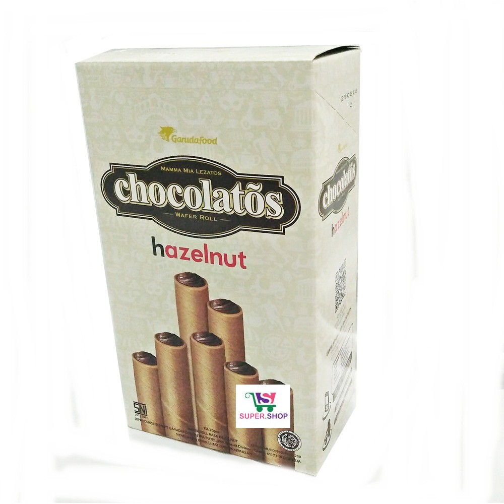 Chocolatos HAZELNUT / Dark Wafer Roll (isi 20 pcs)