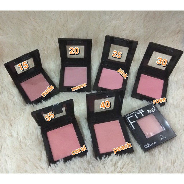 Blush On Maybelline Fit Me 7 Varian Warna - Blush On Fit Me Pencerah Wajah