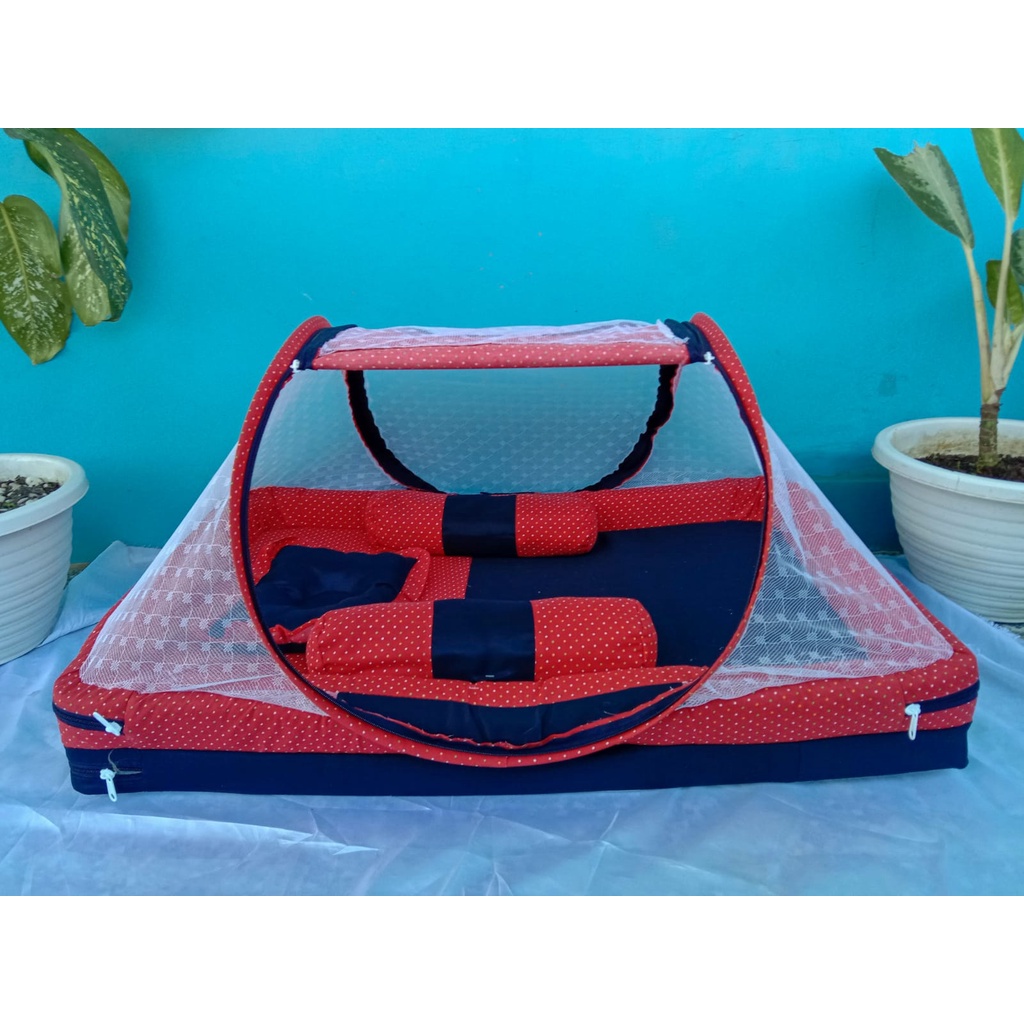 KASUR KOLAM KELAMBU TWILL VAREASI SET BANTAL GULING