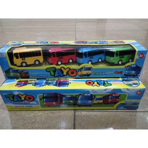 TAYO THE LITTLE BUS FULLBACK 4 PCS/ MAINAN BUS TAYO PULL BACK MURAH