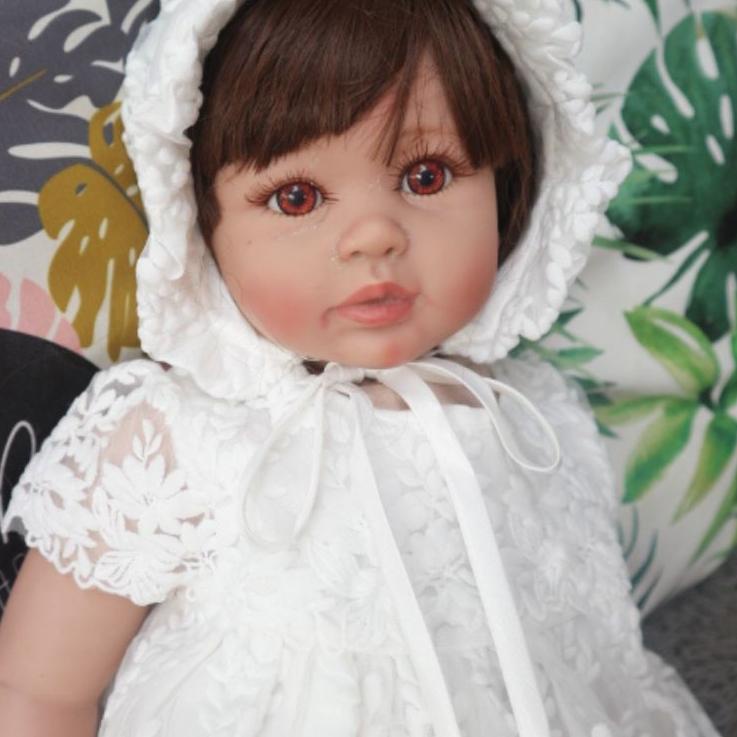 (HARGA SPESIAL) Dress Bayi Perempuan / Gaun Bayi Baby Newborn/Pakaian Bayi Baru Lahir Warna Putih / 