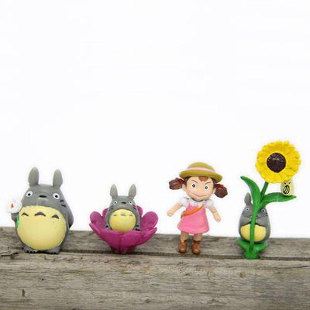 Lanfy My Neighbor Totoro Garden Car Ornaments Figure Toy 3-5cm Mainan Anak PVC Ada Muka Man