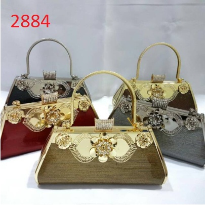 Clutch Pesta Farnell  Kondangan Import Tas Pesta Diamond Cantik Glitter Glossy 2884/2889