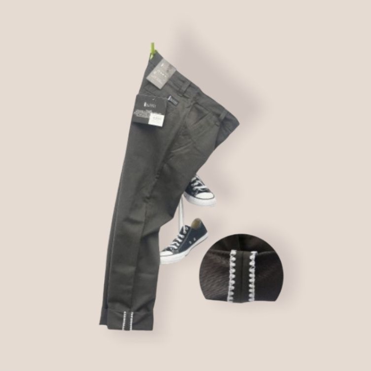 celana chino pria unisex selvedge original outfit casual/celana list putih gaul gratis ongkir