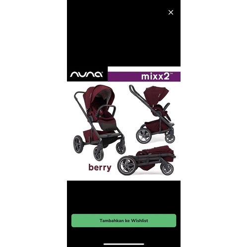 Stroller Nuna mixx2 2018 NEW