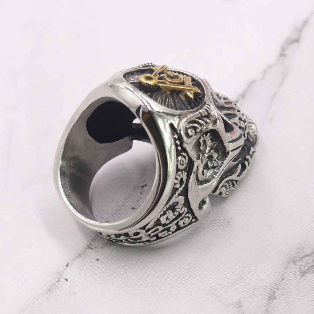 Skull rings Gothic Skull Vintage Silver Black Gold Titanium Steel Men's Punk Jewelry Fashion Ring Skull Ring