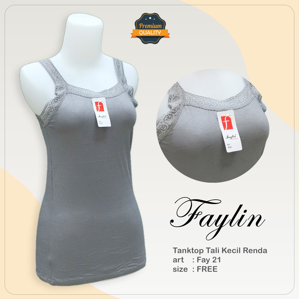 FAYLIN | Tanktop Wanita RENDA Rayon Spandex / Tank Top L-XXL / art FAY 20