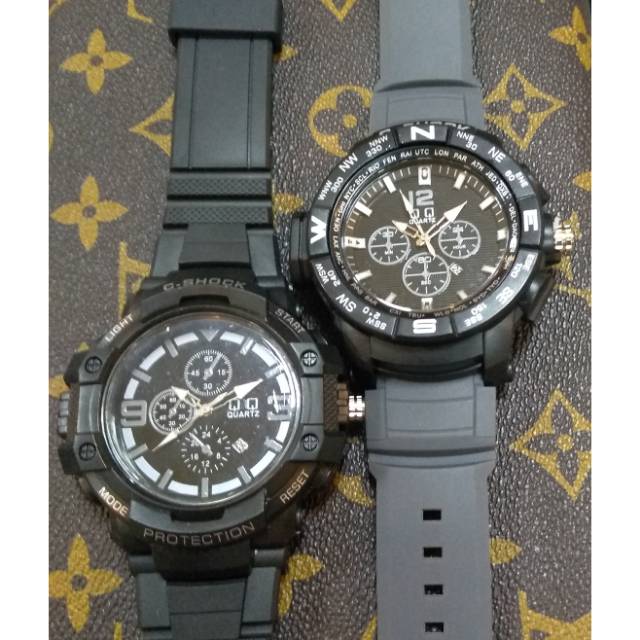Jam tangan qq strap Rubber Tgl aktif