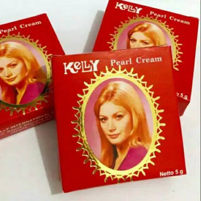 Bedak Kelly Original BPOM Pearl Cream Penghilang Jerawat Flek Hitam Di Wajah Ukuran 5 Gram &amp; 15 Gram