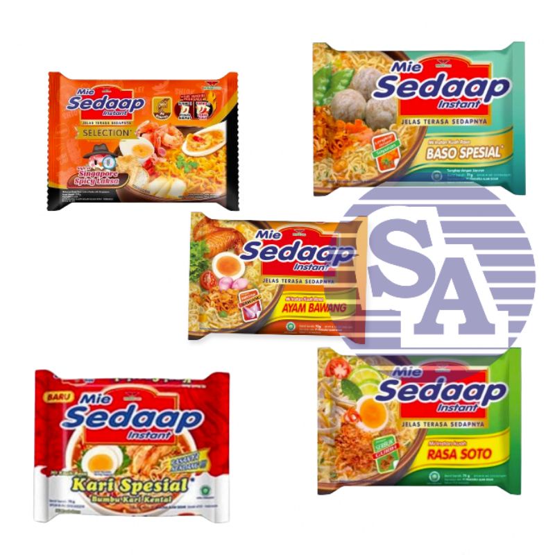 

Sedap kuah/ Sedap ayam bawang/soto/kari spesial/Singapore spicy laksa/baso spesial