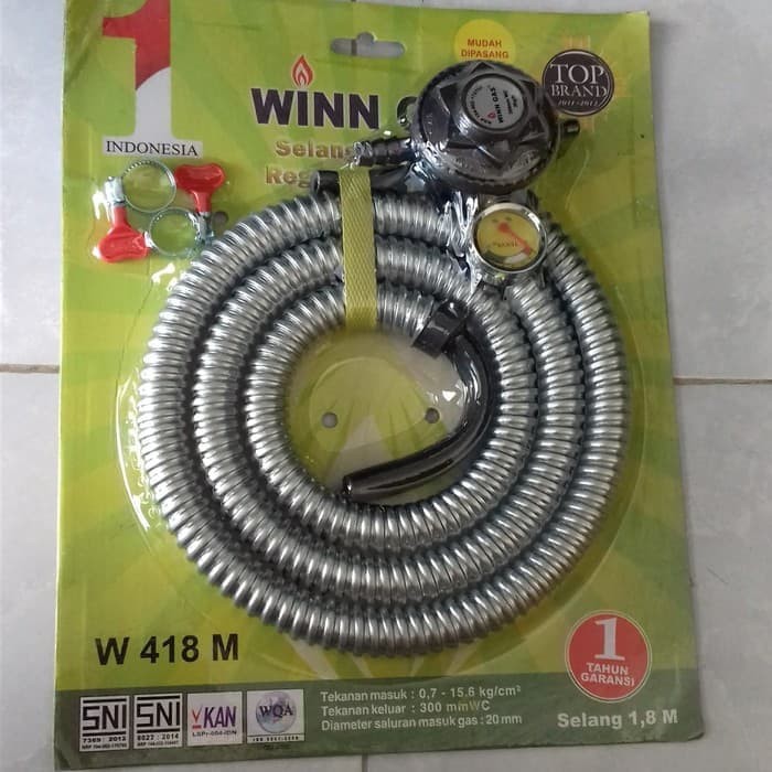 WINN GAS paket selang regulator gas SNI W 418 M - 418M