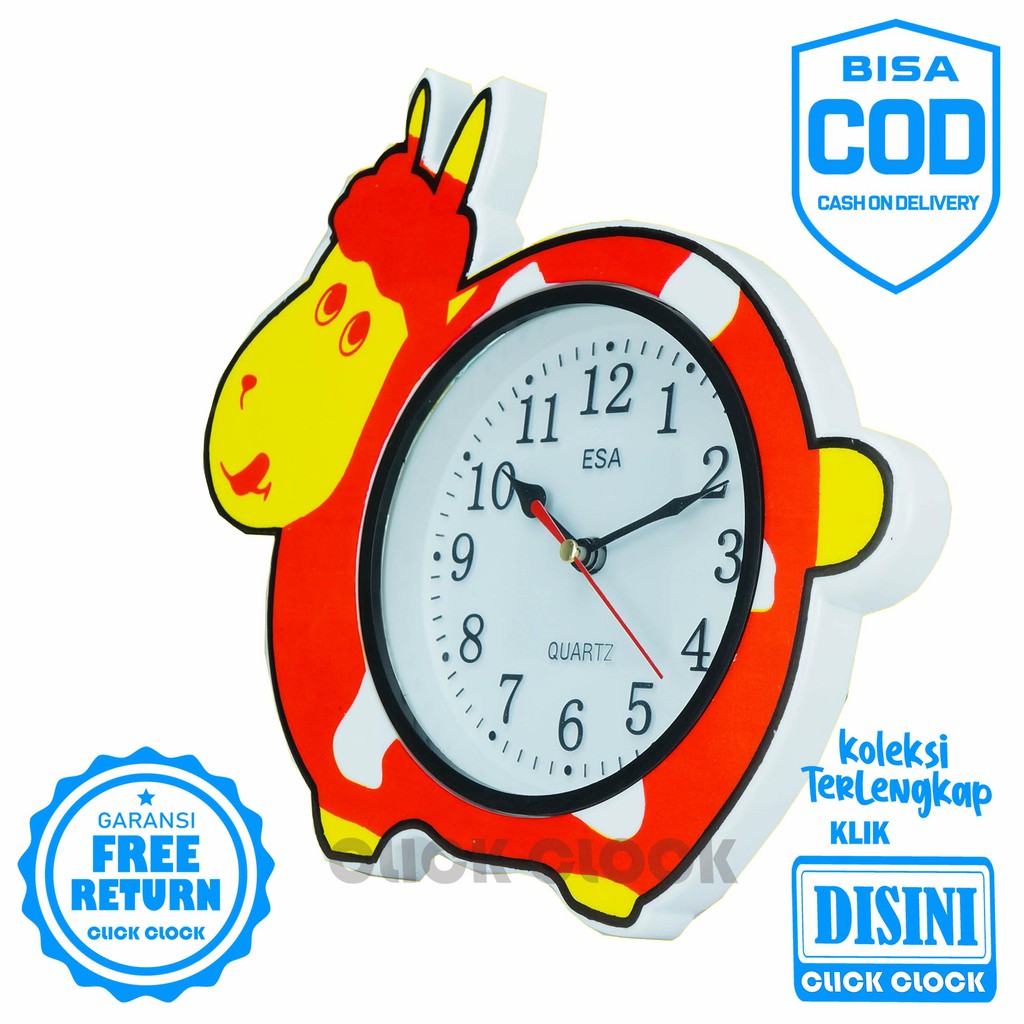 Jam Dinding Karakter Anak ESA 934 Wall Clock Bagus Murah