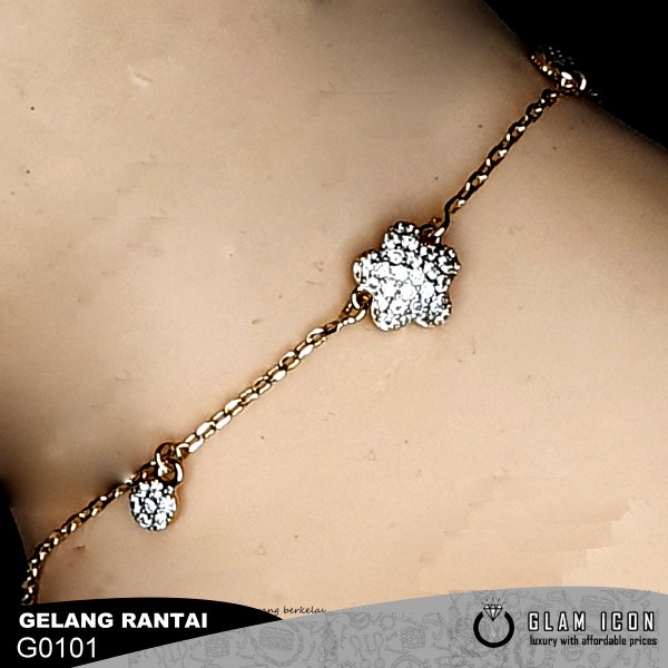 Gelang Rantai Gaya Korea Wanita Aksesoris Gelang Wanita bandul bunga G0101 GRG