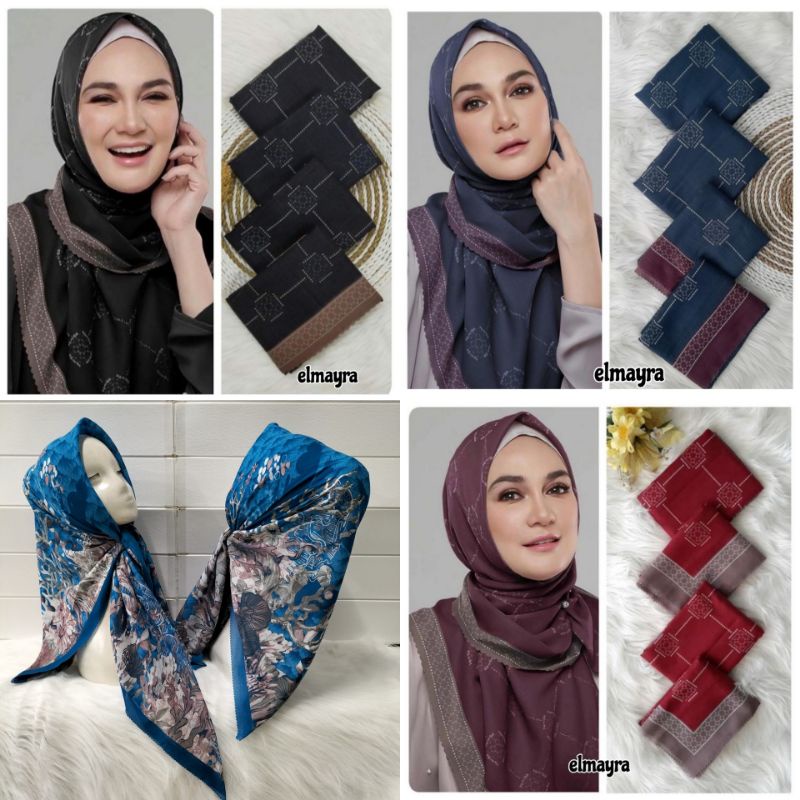 JILBAB - PROMO MURAH JILBAB SEGI EMPAT FULL PRINT  ( GOOD QUALITY )