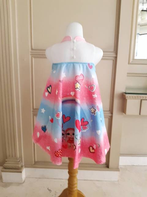 81094 LOL RIBBON STAR YELLOW / DRESS LOL SURPRISE ANAK LUCU IMPORT KOREA KUNING PINK BIRU MURAH