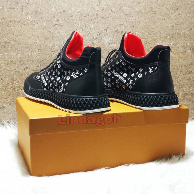 Sepatu lv sneaker mirror shoes lou is vuitton