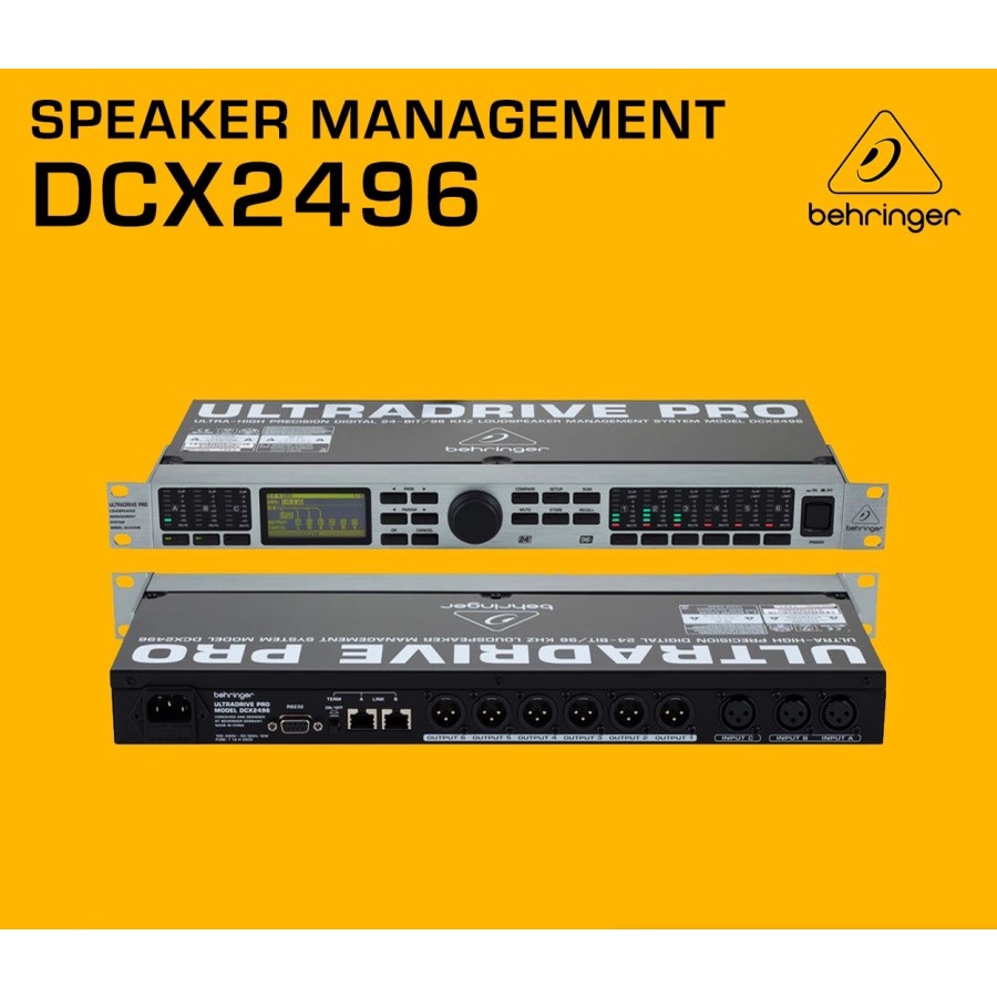 Speaker Management Behringer DCX2496 DCX 2496 Original DLMS Driverack Behringer DCX 2496 3in 6out 3