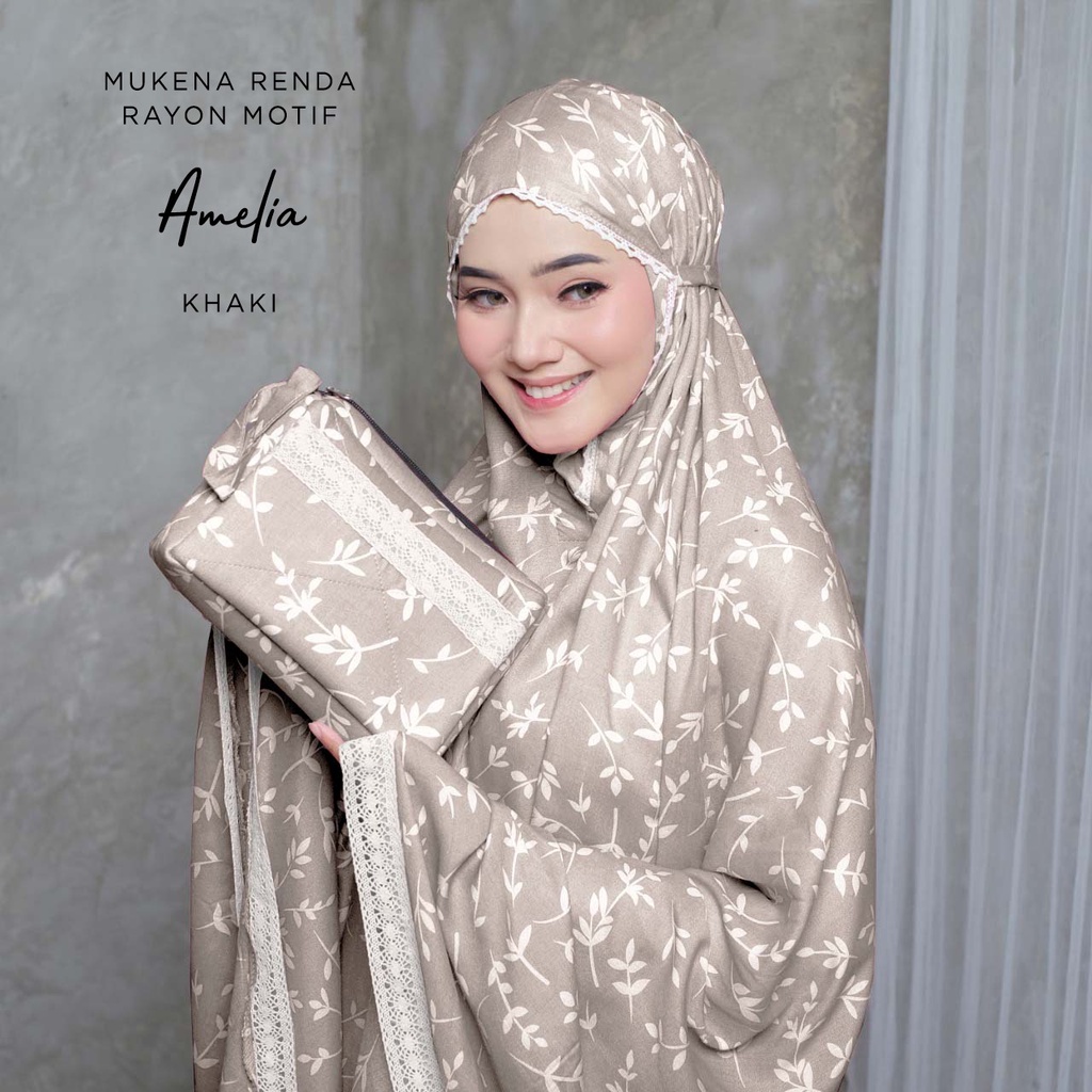 MUKENA BALI TASIK - MUKENA RENDA RAYON DEWASA MOTIF AMELIA