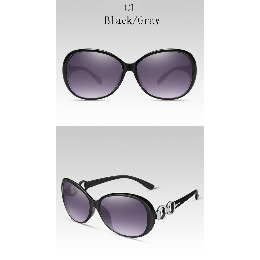 Kacamata Hitam UV400 Bentuk Oval Oversized Gaya Retro Elegan Untuk Wanita
