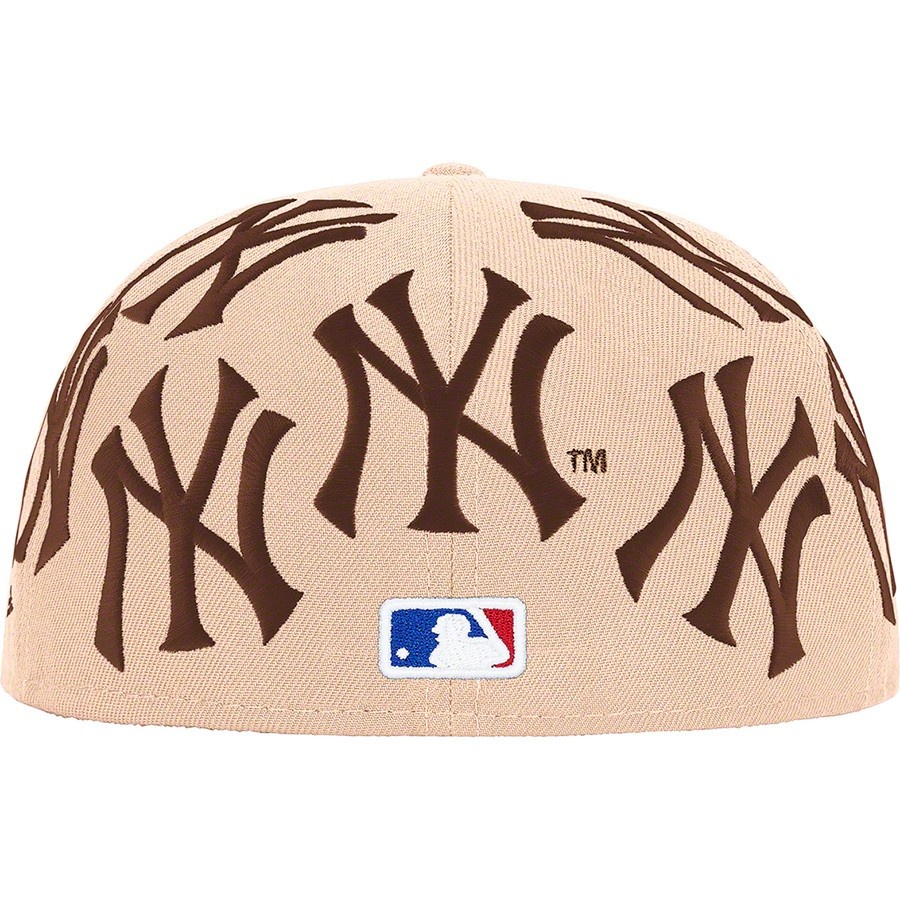 Spreme New York Yankees Box Logo New Era Snapback Tan 100% Authentic