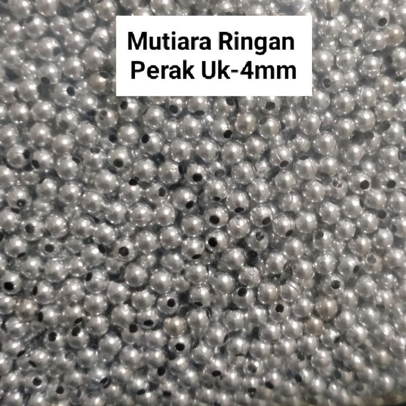 Mote Mutiara Ringan Bulat Ukuran 4mm - 10 Gram