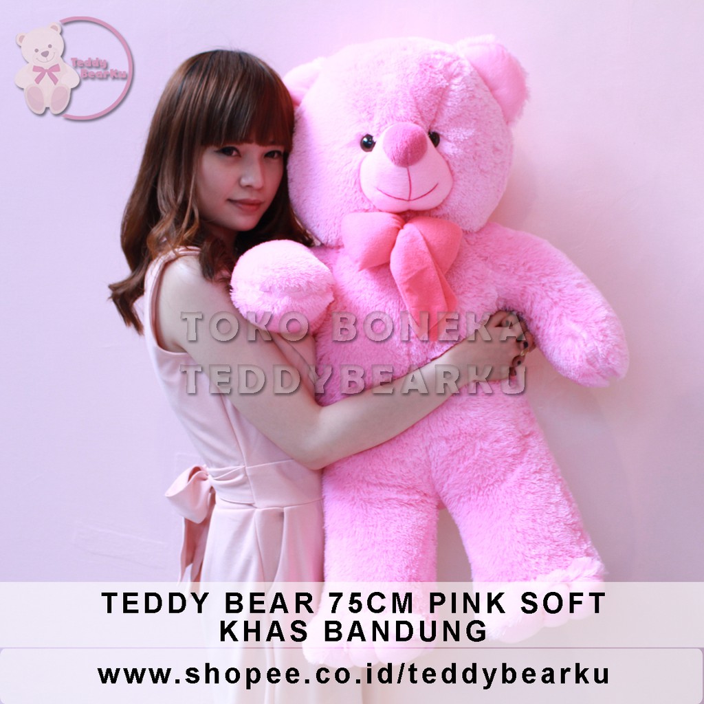 TEDDY BEAR 75CM XL MINIATUR KHAS BANDUNG PINK [TB75PI]