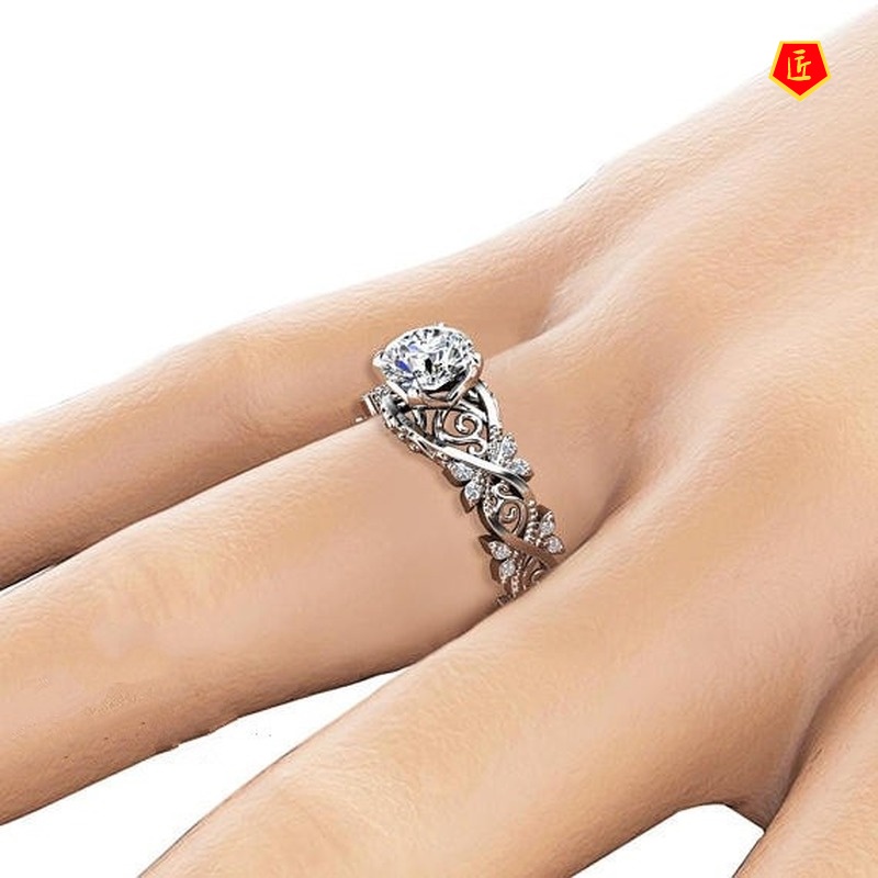 [Ready Stock]Creative Fashion Thorns Single Rhinestone Ring