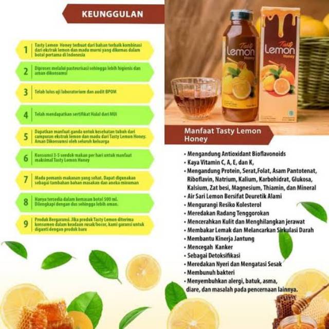 

Tasty lemon honey / ekstrak lemon madu