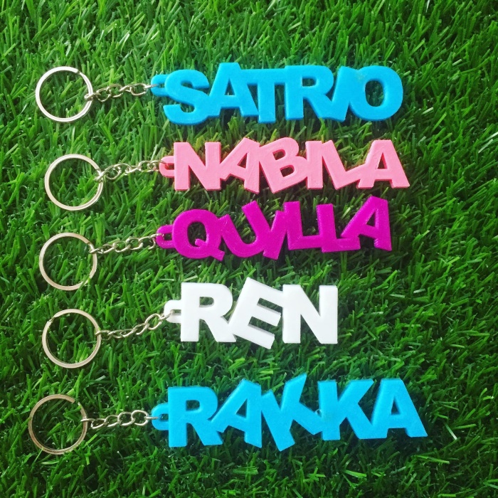 NEW Gantungan Kunci 3D Nama Custom / Ganci 3D Custom