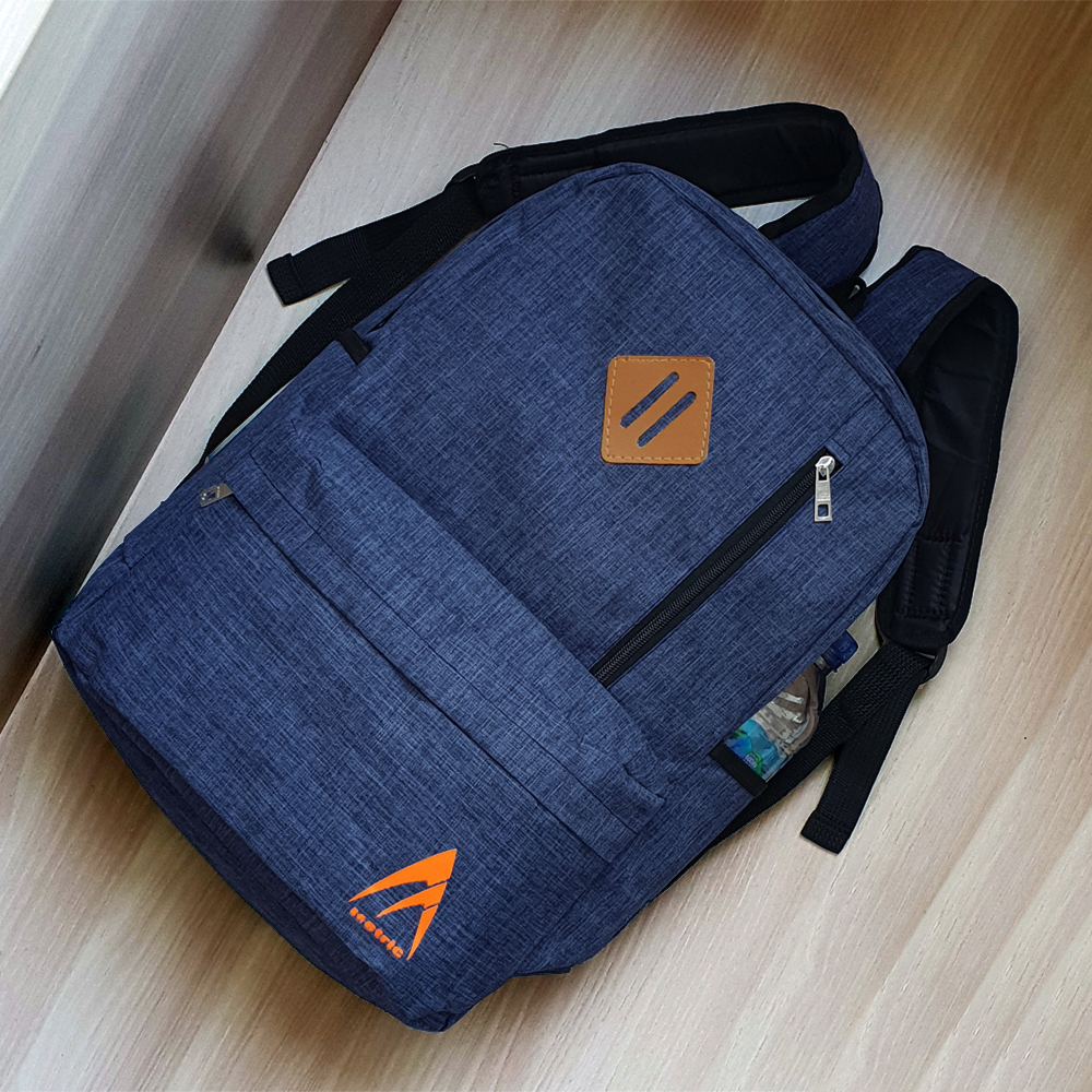 11.11 Super GRATIS ONGKIR Day!! Ransel Distro Metric DM300 Tas Pria Wanita Backpack Sekolah Tas Remaja - Free Raincover-Blue
